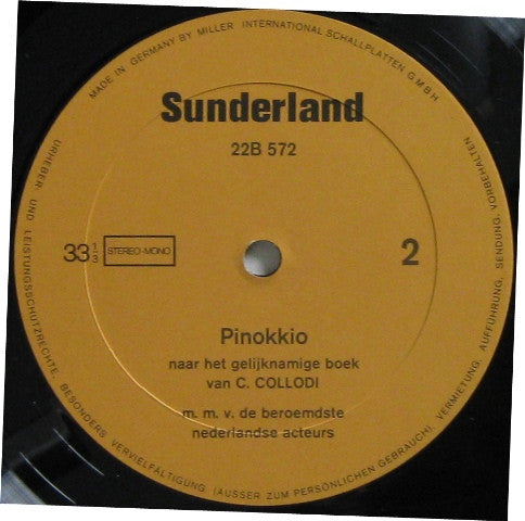 Various - Pinokkio (LP) Vinyl LP Vinyl Zeer Goed / Hoesje Goed "VINYLSINGLES.NL"