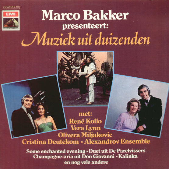 Marco Bakker Presents Various - Muziek Uit Duizenden (LP) Vinyl LP Vinyl Very Good (VG) <br> Hoes Good Plus (G+)