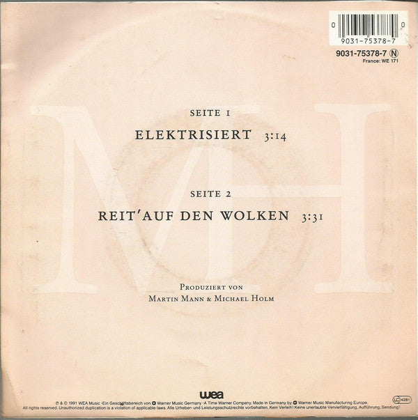 Michael Holm - Elektrisiert Vinyl Singles Vinyl (VG) <br> Hoes (G+)