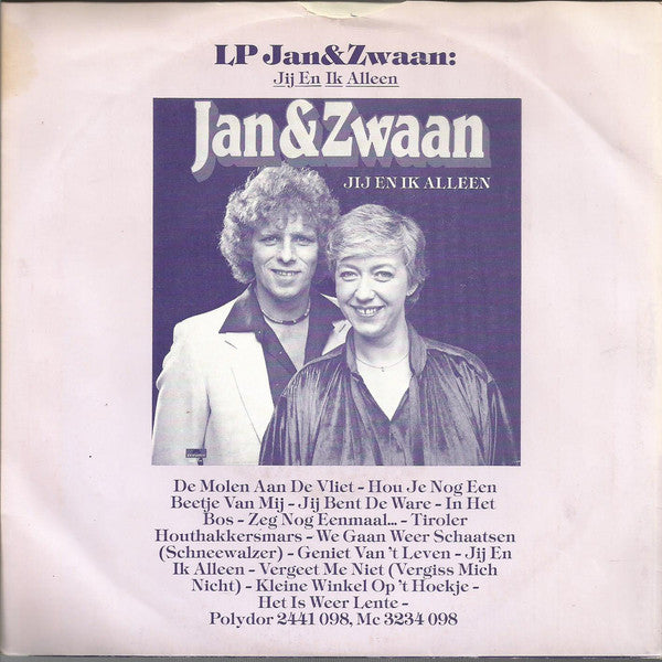 Jan & Zwaan - Vergeet Me Niet Vinyl Singles Vinyl Very Good (VG) <br> Hoes Good Plus (G+)