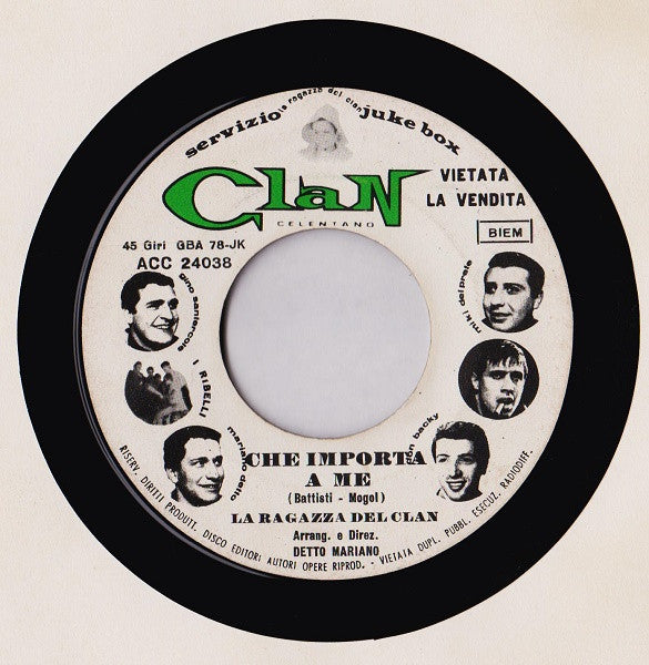 La Ragazza Del Clan - Bang Bang Vinyl Singles Vinyl Very Good (VG) <br> Hoes Good Plus (G+)