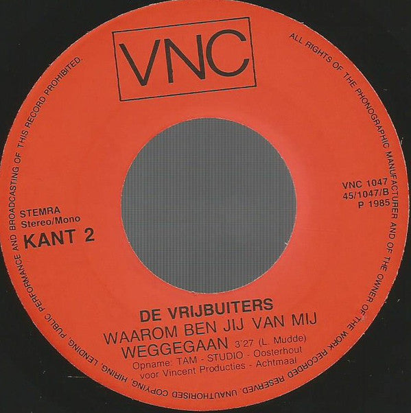 Vrijbuiters - Laten We Toch Vrolijk Wezen Vinyl Singles Vinyl Very Good (VG) <br> Hoes Good Plus (G+)