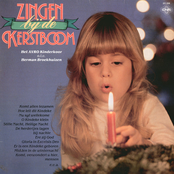 AVRO Kinderkoor - Zingen Bij De Kerstboom (LP) Vinyl LP Vinyl Very Good (VG) <br> Hoes Good Plus (G+)