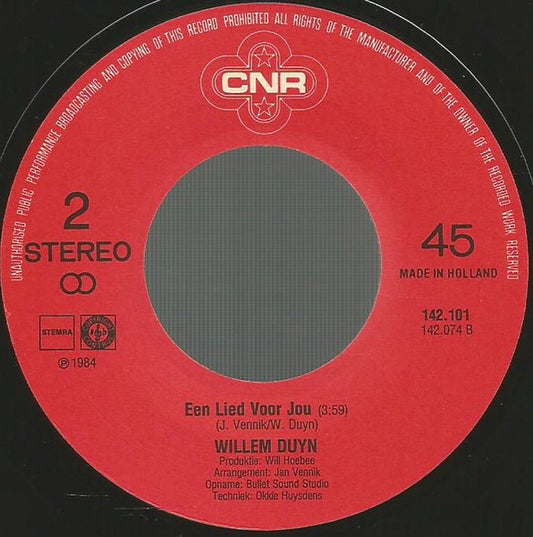 Willem Duyn - Wat Maakt Dat Nou Uit Vinyl Singles Vinyl Zeer Goed / Hoesje Generic "VINYLSINGLES.NL"