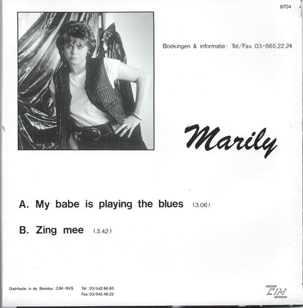 Marily - My Babe Is Playing The Blues Vinyl Singles Vinyl Very Good (VG) <br> Hoes Good Plus (G+)