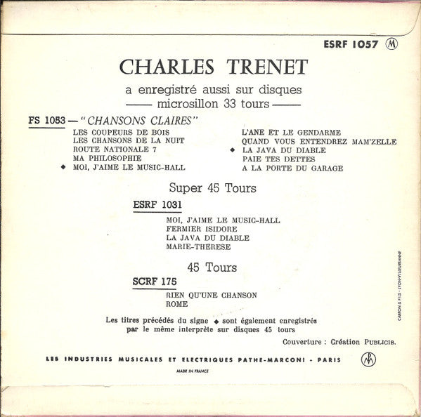 Charles Trenet - Morceaux Choisis De Noël Vinyl Singles Vinyl Very Good (VG) <br> Hoes Good Plus (G+)