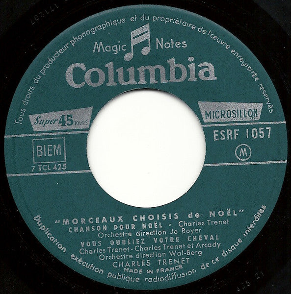 Charles Trenet - Morceaux Choisis De Noël Vinyl Singles