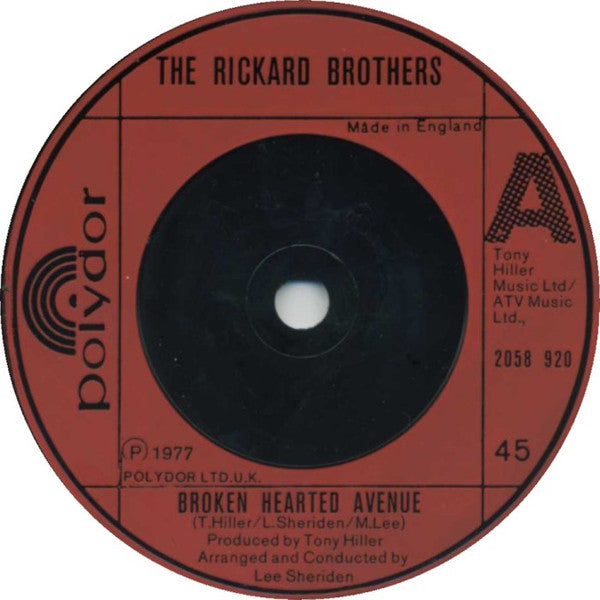 Rickard Brothers - Broken Hearted Avenue Vinyl Singles