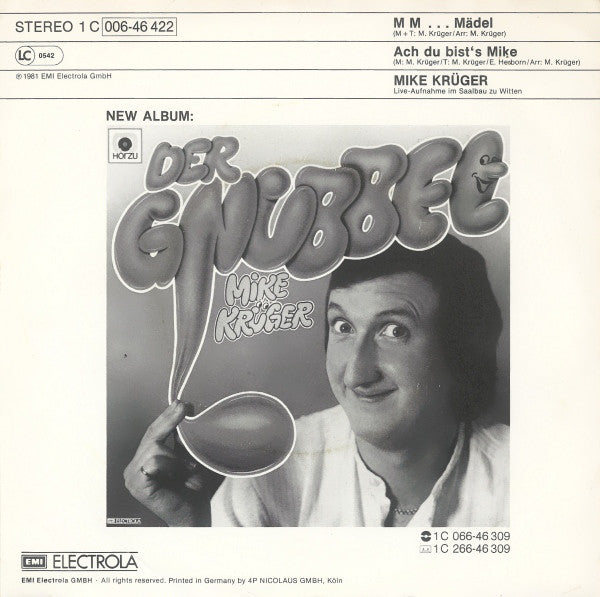 Mike Krüger - M M M Mädel Vinyl Singles Vinyl Very Good (VG) <br> Hoes Good Plus (G+)