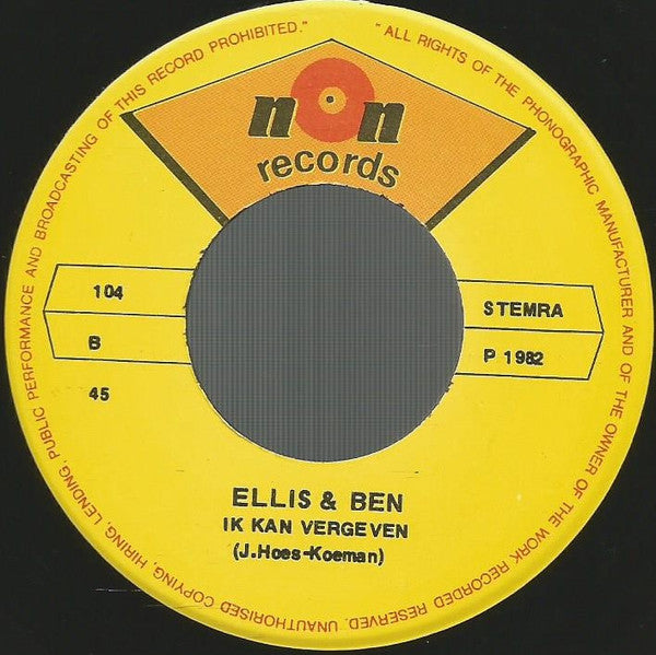 Ellis & Ben - Lloret De Mar Vinyl Singles Vinyl Very Good (VG) <br> Hoes Good Plus (G+)