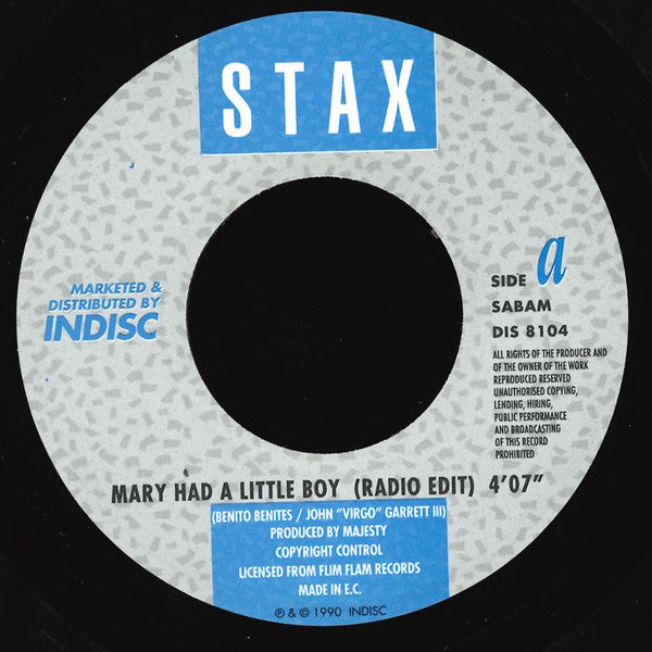 Stax - Mary Had A Little Boy Vinyl Singles