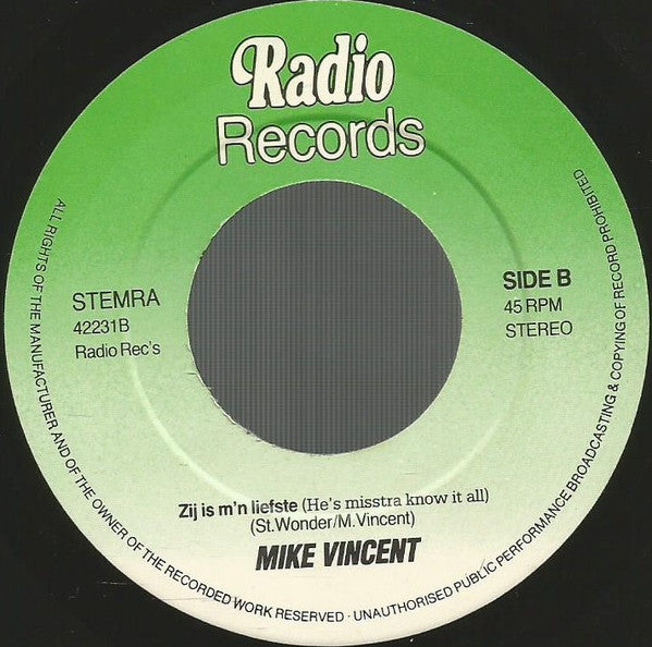 Mike Vincent - Ik Mis Je Vinyl Singles