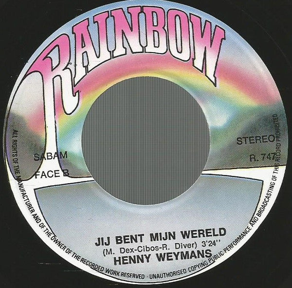 Henny Weymans - Kom Nog Een Keer In M'n Armen Vinyl Singles Vinyl Very Good (VG) <br> Hoes Good Plus (G+)