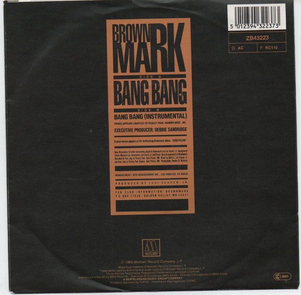 Brownmark - Bang Bang Vinyl Singles Vinyl Very Good (VG) <br> Hoes Good Plus (G+)