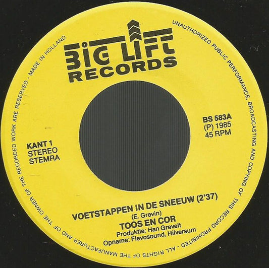 Toos & Cor - Voetstappen In De Sneeuw