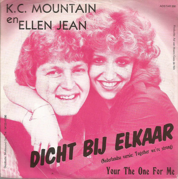 K.C. Mountain en Ellen Jean - Dicht Bij Elkaar 27632 Vinyl Singles Vinyl Very Good (VG) <br> Hoes Good Plus (G+)