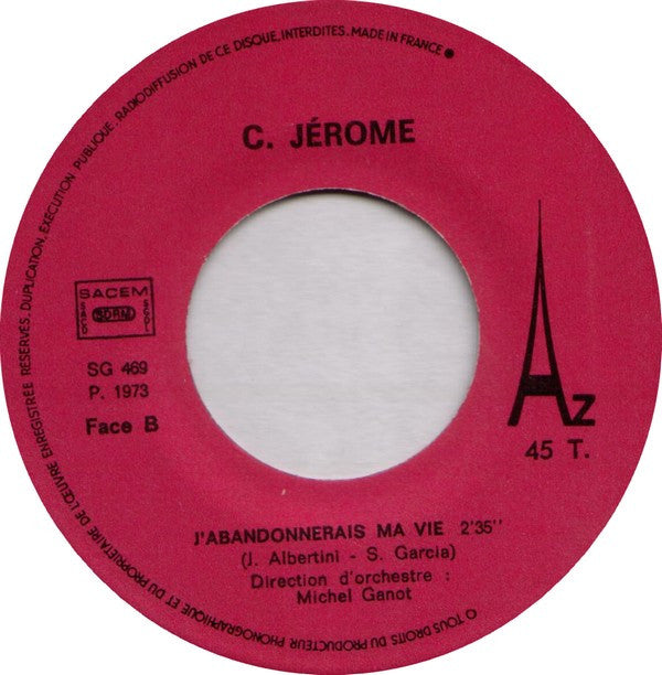 C. Jerome - La Petite Fille ** Vinyl Singles Vinyl Very Good (VG) <br> Hoes Good Plus (G+)