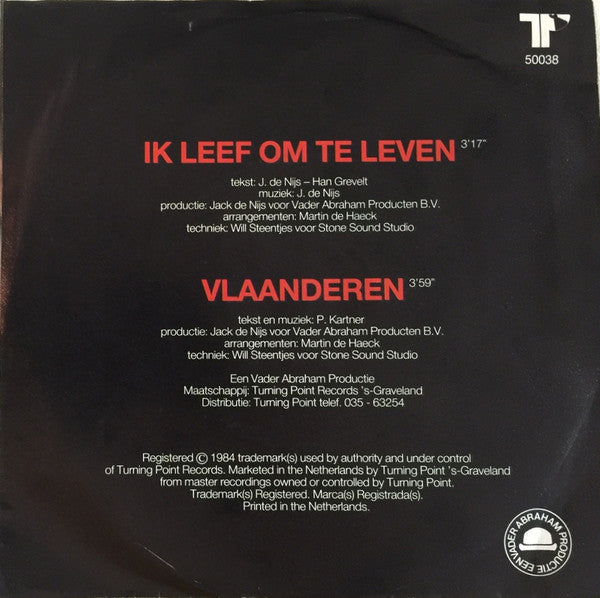 Vader Abraham - Ik Leef Om Te Leven Vinyl Singles Vinyl Very Good (VG) <br> Hoes Good Plus (G+)