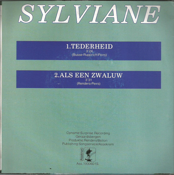 Sylviane - Tederheid Vinyl Singles Vinyl (VG) <br> Hoes (G+)