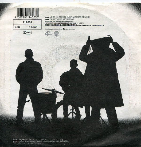 Stereo MC's - Lost In Music Vinyl Singles Vinyl Very Good (VG) <br> Hoes Good Plus (G+)