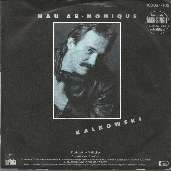 Kalkowski - Hau Ab Vinyl Singles Vinyl (G+) <br> Hoes (G) Sticker