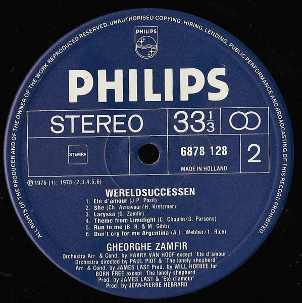 Gheorghe Zamfir - Wereldsuccessen - Zijn 24 Mooiste Melodieën (LP) Vinyl LP