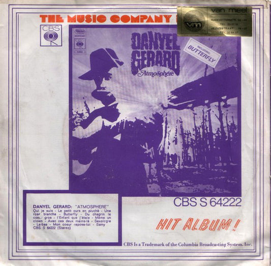 Danyel Gerard - Butterfly 43110 Vinyl Singles Vinyl Zeer Goed / Hoesje Goed "VINYLSINGLES.NL"