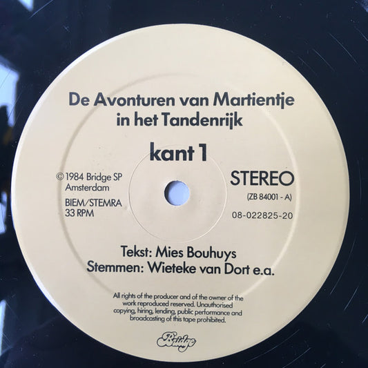 Wieteke van Dort - Martientje (LP) Vinyl LP Vinyl Zeer Goed / Hoesje Goed "VINYLSINGLES.NL"