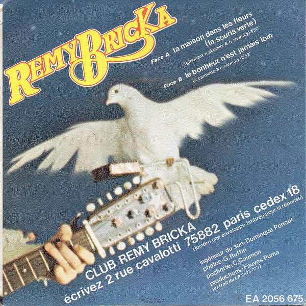 Rémy Bricka - Ta Maison Dans Les Fleurs Vinyl Singles Vinyl Very Good (VG) <br> Hoes Good Plus (G+)