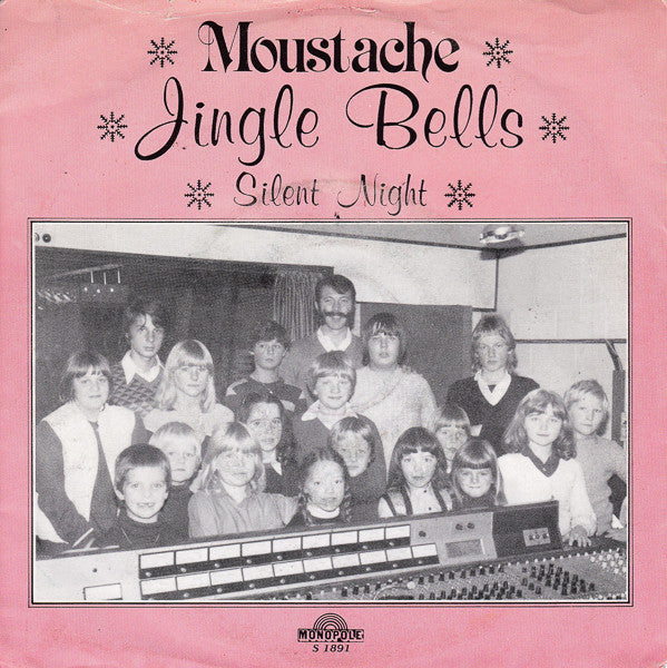 Moustache - Silent Night Vinyl Singles Vinyl Very Good (VG) <br> Hoes Good Plus (G+)