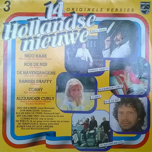 Various - 14 Hollandse Nieuwe - Deel 3 (LP) Vinyl LP Vinyl Very Good (VG) <br> Hoes Good Plus (G+)