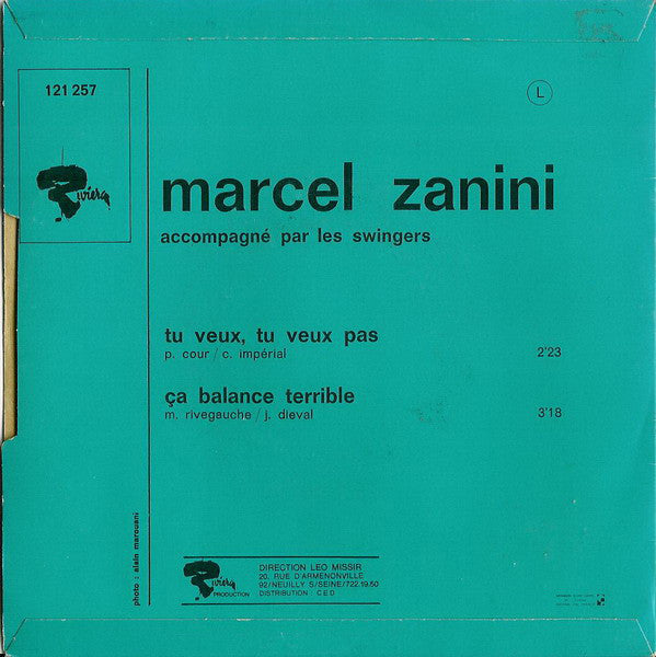 Marcel Zanini - Tu Veux, Tu Veux Pas Vinyl Singles Vinyl Very Good (VG) <br> Hoes Good Plus (G+)