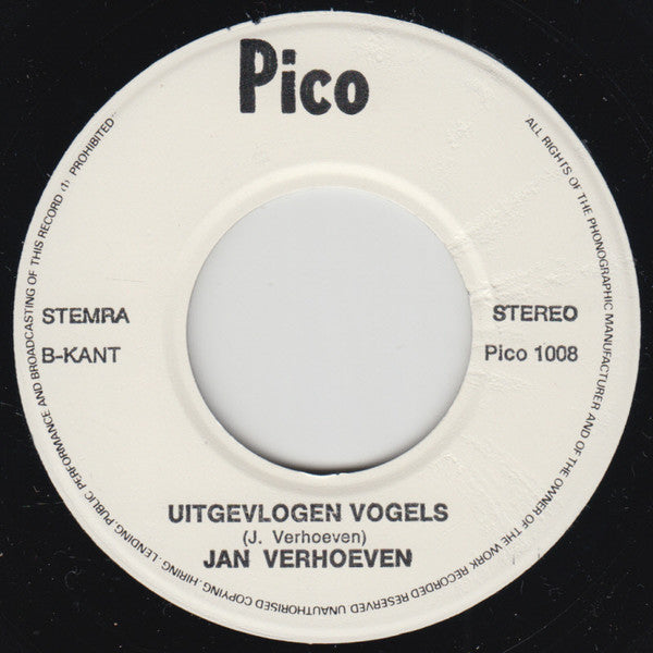 Jan Verhoeven - Ik Blijf Je Vriend 15681 Vinyl Singles Vinyl Very Good (VG) <br> Hoes Good Plus (G+)
