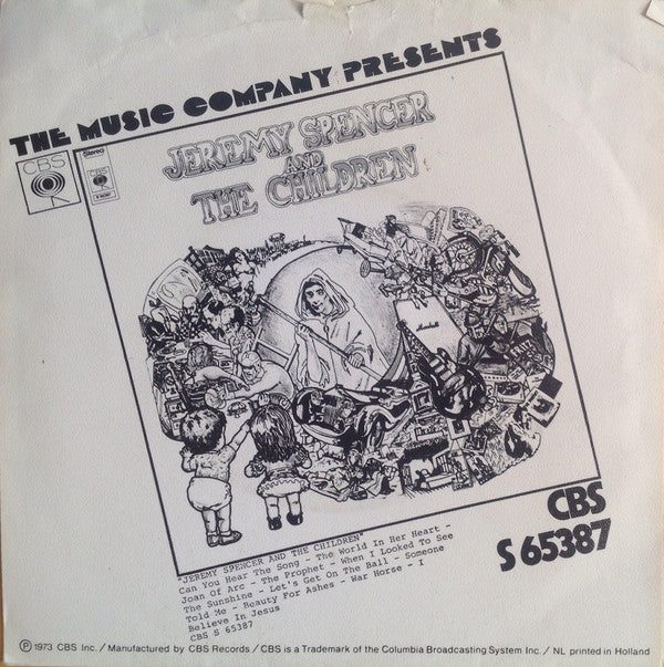 Jeremy Spencer And The Children - Can You Hear The Song Vinyl Singles Vinyl (VG) <br> Hoes (G+)