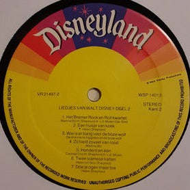Various - Liedjes Van Walt Disney Deel 2 (LP) Vinyl LP Vinyl Very Good (VG) <br> Hoes Good Plus (G+)