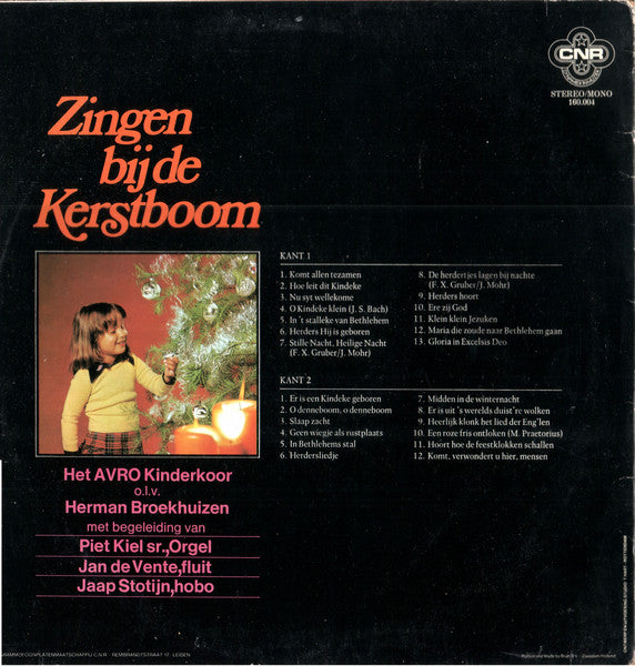 AVRO Kinderkoor - Zingen Bij De Kerstboom (LP) 50205 Vinyl LP Vinyl Very Good (VG) <br> Hoes Good Plus (G+)