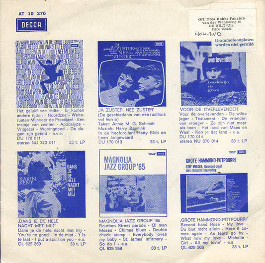 Trea Dobbs - Wolken Boven Land En Zee Vinyl Singles Media VG+ \ Sleeve G+