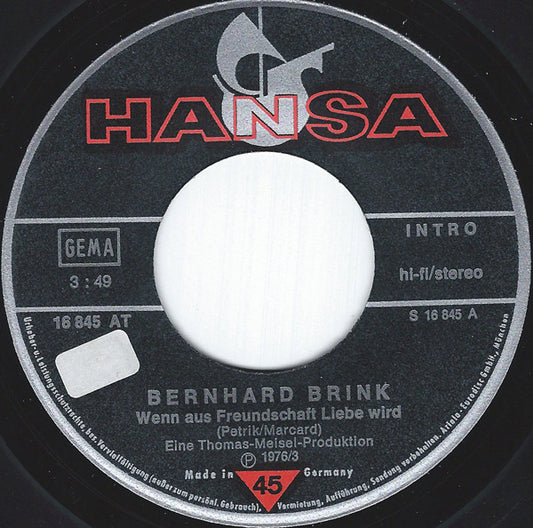 Bernhard Brink - Wenn Aus Freundschaft Liebe Wird