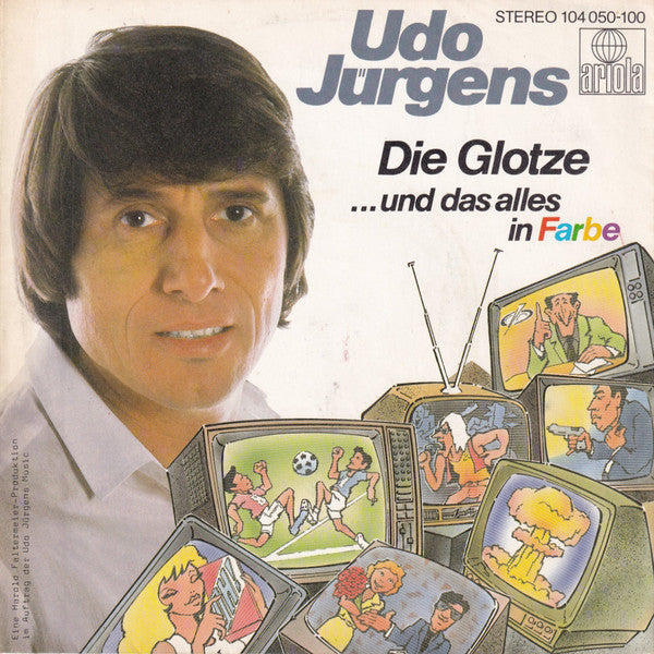 Udo Jurgens - Die Glotze Vinyl Singles Vinyl Very Good (VG) <br> Hoes Good Plus (G+)
