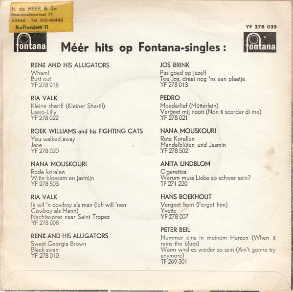 Jacky Van Dam - Maar Een Klein Eindje Verder Was Weer Een Café Vinyl Singles Vinyl Very Good (VG) <br> Hoes Good Plus (G+)