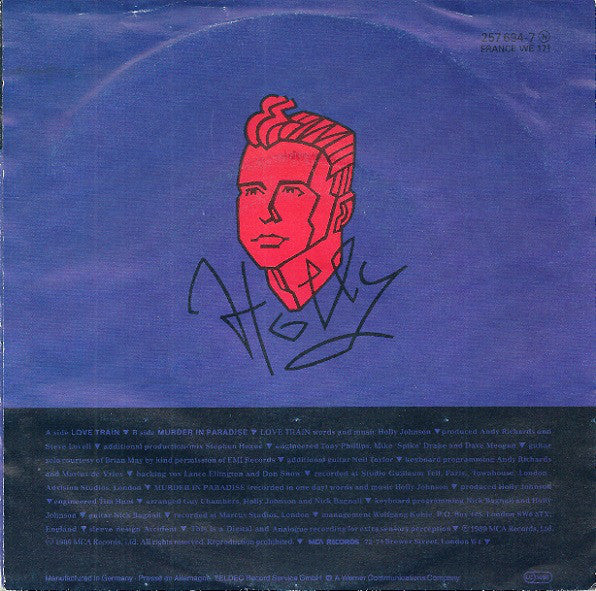 Love Train - Holly Johnson 22516 Vinyl Singles Vinyl Very Good (VG) <br> Hoes Good Plus (G+)