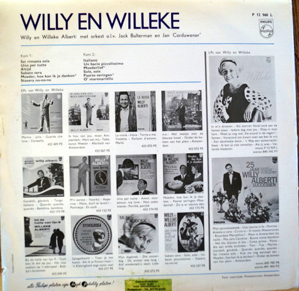 Willy & Willeke Alberti - Willy En Willeke (LP) Vinyl LP Vinyl Very Good (VG) <br> Hoes Good Plus (G+)