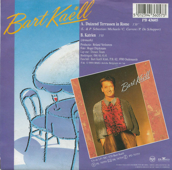Bart Kaëll - Duizend Terrassen In Rome 37064 Vinyl Singles Vinyl Very Good (VG) <br> Hoes Good Plus (G+)