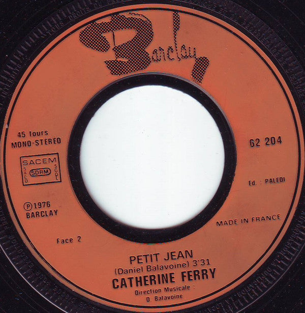 Catherine Ferry - 1, 2, 3 41139 Vinyl Singles Vinyl Very Good (VG) <br> Hoes Good Plus (G+)