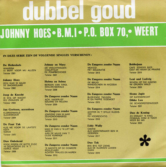 Johnny Hoes - Och Was Ik Maar