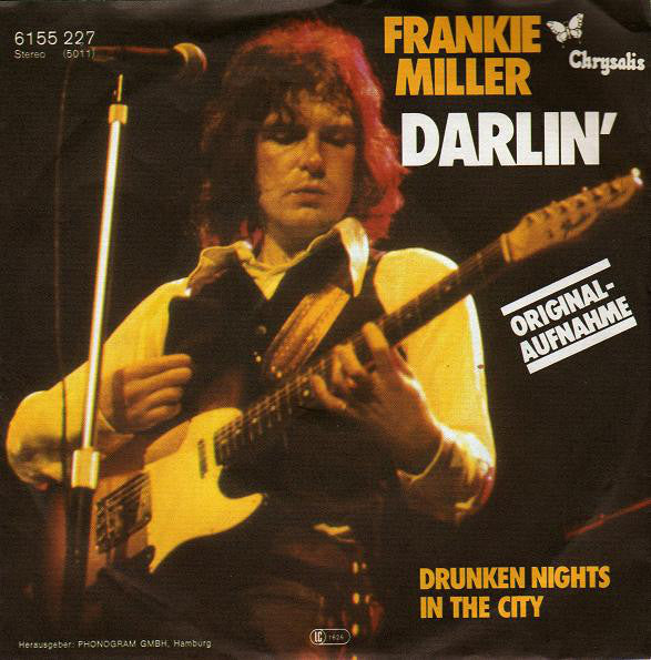 Frankie Miller - Darlin' Vinyl Singles Vinyl Very Good (VG) <br> Hoes Good Plus (G+)