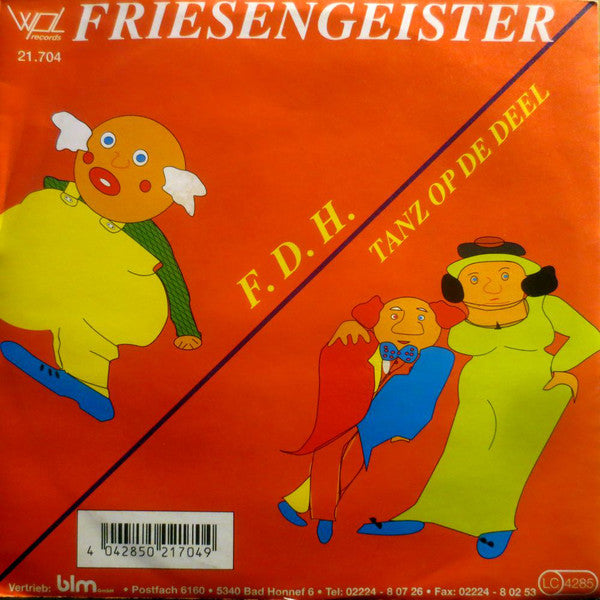 Friesengeister - F. D. H. Vinyl Singles Vinyl Very Good (VG) <br> Hoes Good Plus (G+)