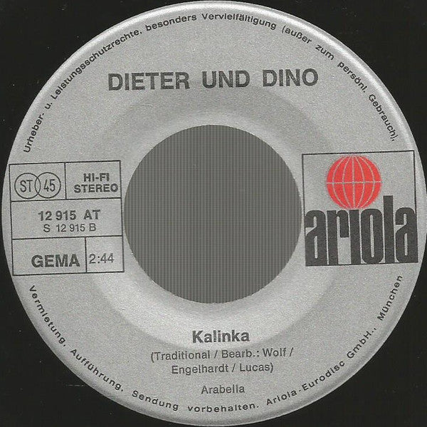 Dieter & Dino - Chianti-Lied Vinyl Singles