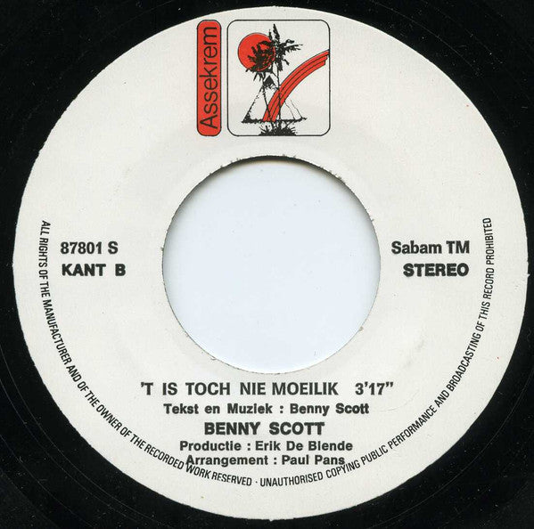 Benny Scott - Ik Zie Je Gèèren Vinyl Singles