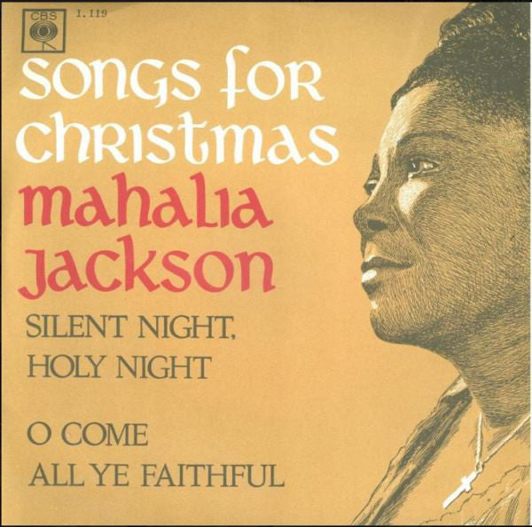 Mahalia Jackson - Silent Night Holy Night Vinyl Singles Vinyl Very Good (VG) <br> Hoes Good Plus (G+)